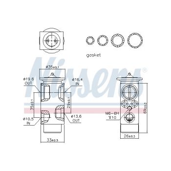 
Расширительный клапан, кондиционер NISSENS 999224

