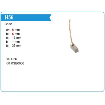 Щетки мотора отопителя KSB0056 Щетки мотора отопителя KSB0056