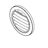 Eberspächer Flow out grid flat 30º for hose adapter Ø 75/90 mm. White 221000010053