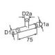 Webasto T-Piece. D1a Ø 20 mm, D2a Ø 18 mm. Length 75 mm. Steel corrosion resistant 1320356A