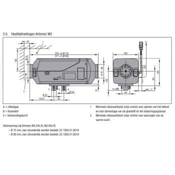 Eberspächer Airtronic  MII Commercial  D4R heater. 12 Volt. Diesel 252746050000