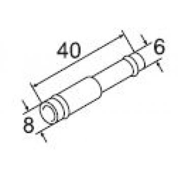 Webasto Reducer pipe. Ø 8 mm/ Ø 6 mm. Length 40 mm. Brass 1319590A