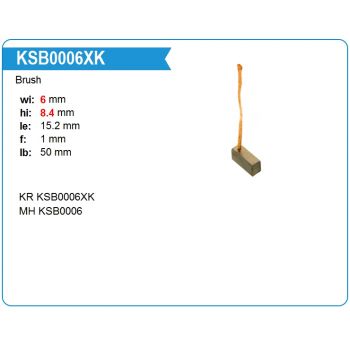 Щетки мотора отопителя KSB0006