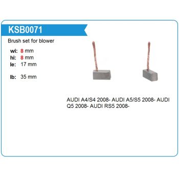 Щетки мотора отопителя KSB0071
