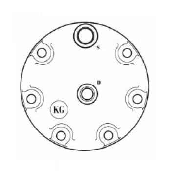 1101226 КОМПРЕСОР КОНДИЦІОНЕРА SANDEN SD7H15 119MM 4PV 12V H/OR CASE NEW HOLLAND