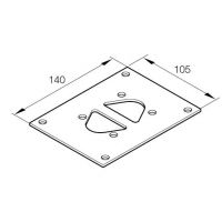 Eberspächer Mounting-cover plate for Airtronic D 2, D 3 and D 4 heaters. Small. 140 x 105 251482890013