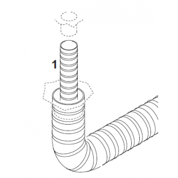 Webasto Exhaust tube for diesel Cooker X 100. Length 1.9 meter. (4-1) 3200826A